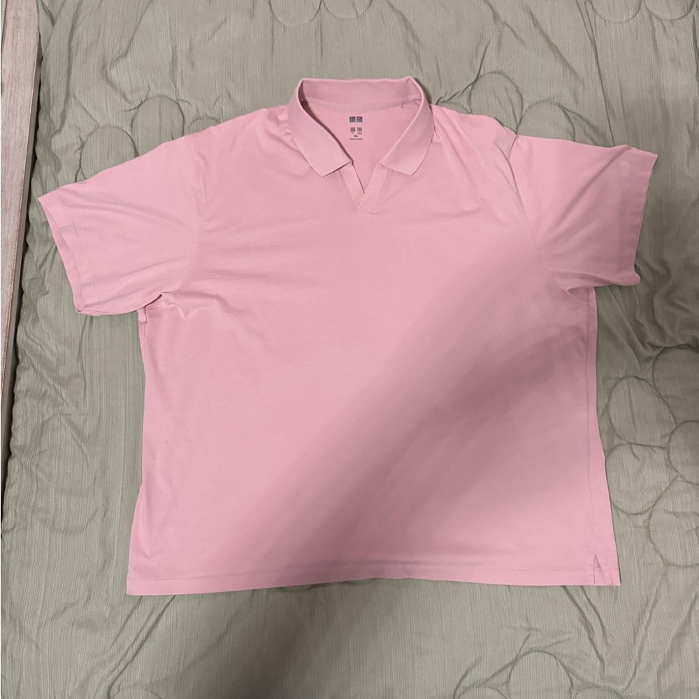 Uniqlo AIRism Cotton Jersey Skipper Polo